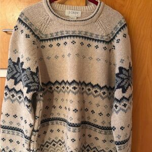 J. Crew Men's Fair Isle Vintage Sweater Medium